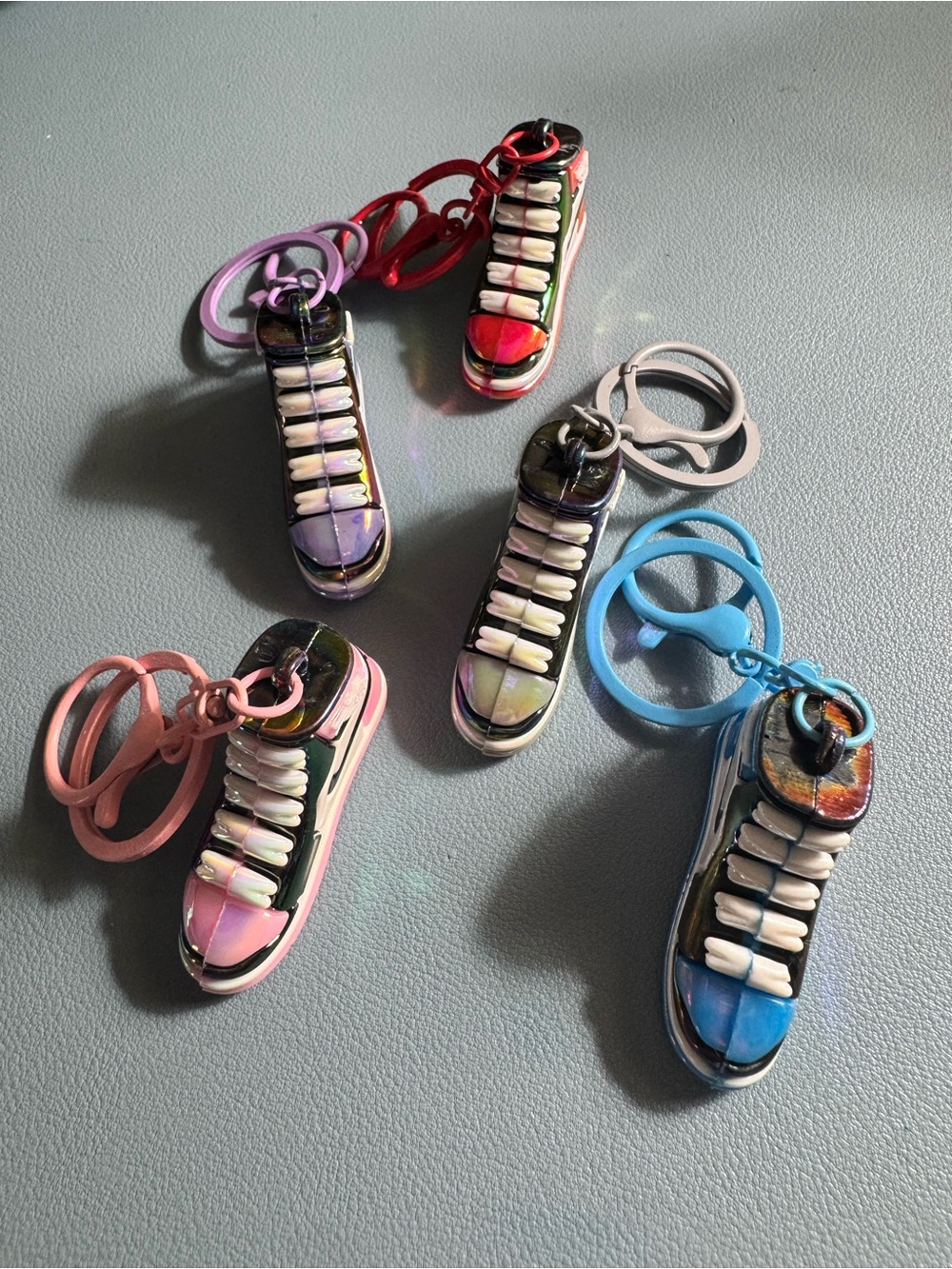 Colorful Sneaker Keychain or bag charm - Pink, Purple, Blue, Red, Black